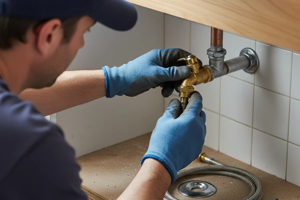Shutoff valve and fitting work during Faucet and Fixture Repair in Arcola